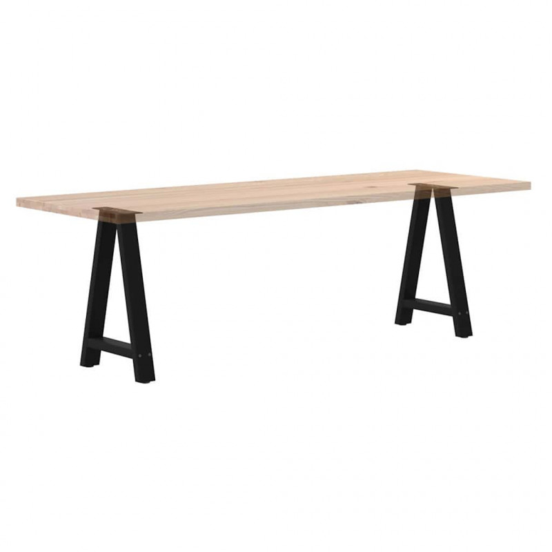 Nogi do stołu jadalnego w kształcie litery A 2 szt. Czarne 60x(72-73) cm Stal