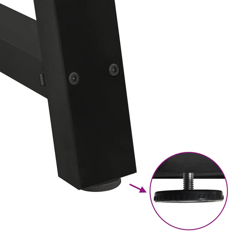 Nogi do stołu jadalnego w kształcie litery A 2 szt. Czarne 60x(72-73) cm Stal