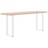 Nogi do stołu konsolowego w kształcie litery U 2 szt. Białe 28x(72-73) cm Stal