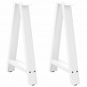 Nogi do stołu jadalnego w kształcie litery A 2 szt. Białe 60x(72-73) cm Stal