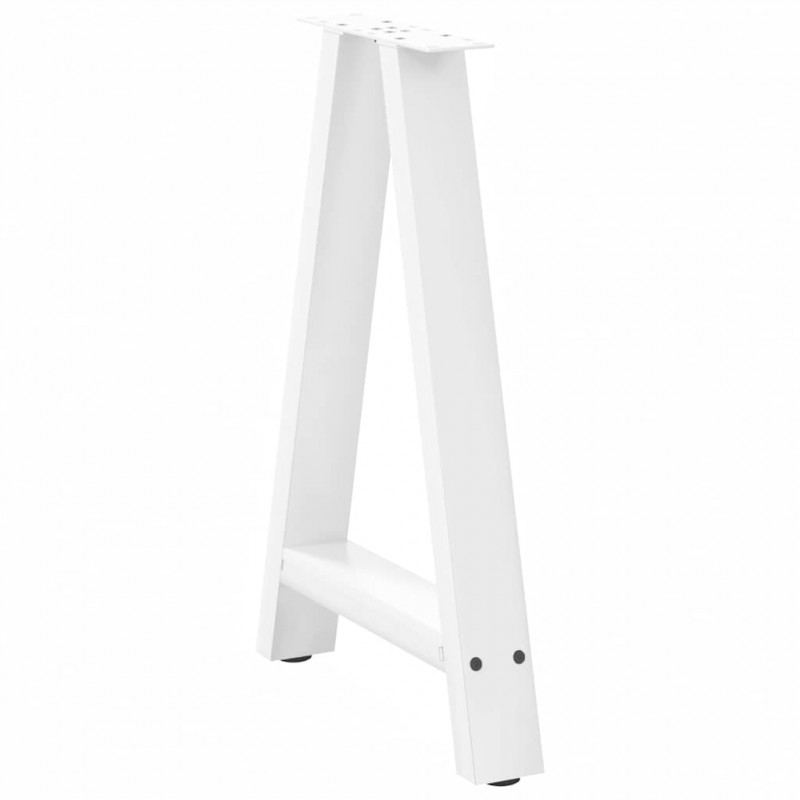 Nogi do stołu jadalnego w kształcie litery A 2 szt. Białe 60x(72-73) cm Stal