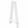 Nogi do stołu jadalnego w kształcie litery A 2 szt. Białe 60x(72-73) cm Stal