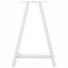 Nogi do stołu jadalnego w kształcie litery A 2 szt. Białe 60x(72-73) cm Stal