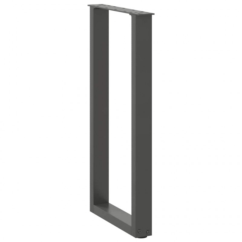Nogi do stołu konsolowego w kształcie litery U 2 szt. Antracyt 28x(72-73) cm Stal