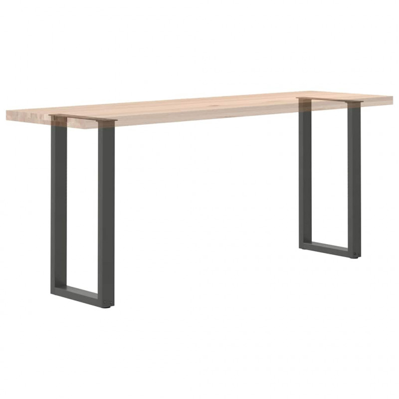 Nogi do stołu konsolowego w kształcie litery U 2 szt. Antracyt 28x(72-73) cm Stal