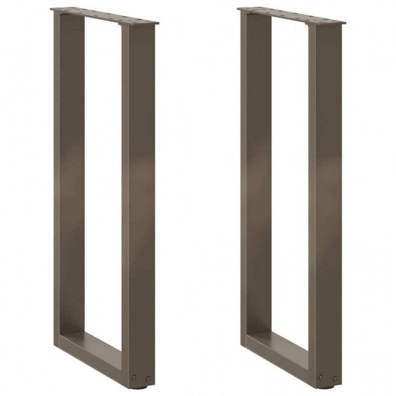Nogi do stołu konsolowego w kształcie litery U 2 szt. Naturalna stal 28x(72-73) cm Stal
