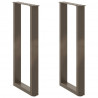 Nogi do stołu konsolowego w kształcie litery U 2 szt. Naturalna stal 28x(72-73) cm Stal