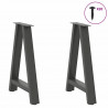 Nogi do stołu jadalnego w kształcie litery A 2 szt. Antracyt 60x(72-73) cm Stal