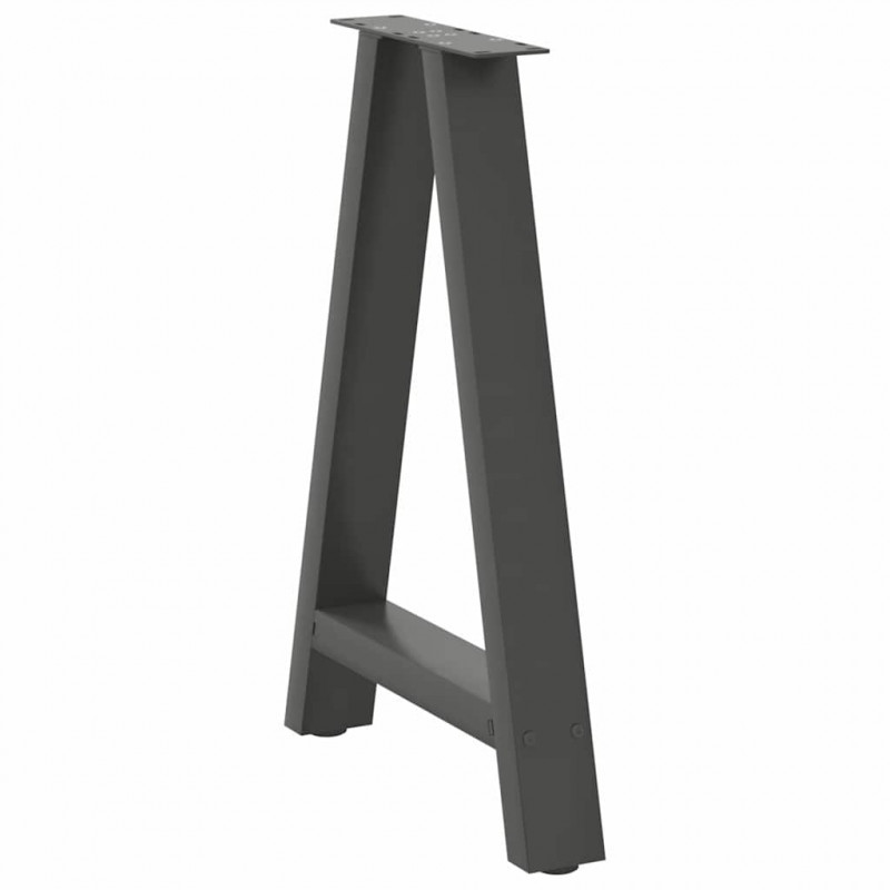 Nogi do stołu jadalnego w kształcie litery A 2 szt. Antracyt 60x(72-73) cm Stal