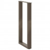 Nogi do stołu konsolowego w kształcie litery U 2 szt. Naturalna stal 28x(72-73) cm Stal