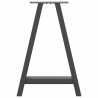 Nogi do stołu jadalnego w kształcie litery A 2 szt. Antracyt 60x(72-73) cm Stal