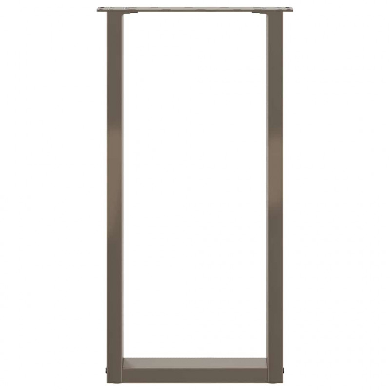 Nogi do stołu konsolowego w kształcie litery U 2 szt. Naturalna stal 28x(72-73) cm Stal