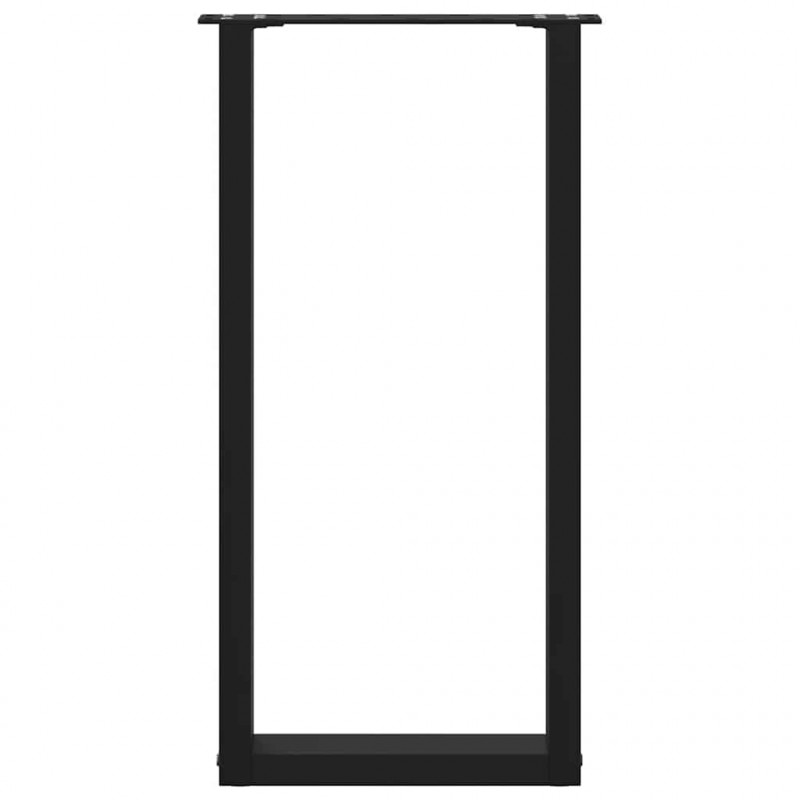 Nogi do stołu konsolowego w kształcie litery U 2 szt. Czarne 38x(72-73) cm Stal