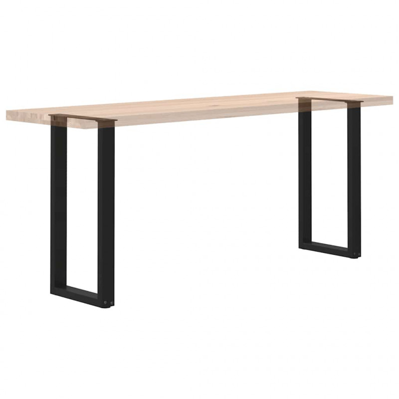 Nogi do stołu konsolowego w kształcie litery U 2 szt. Czarne 38x(72-73) cm Stal