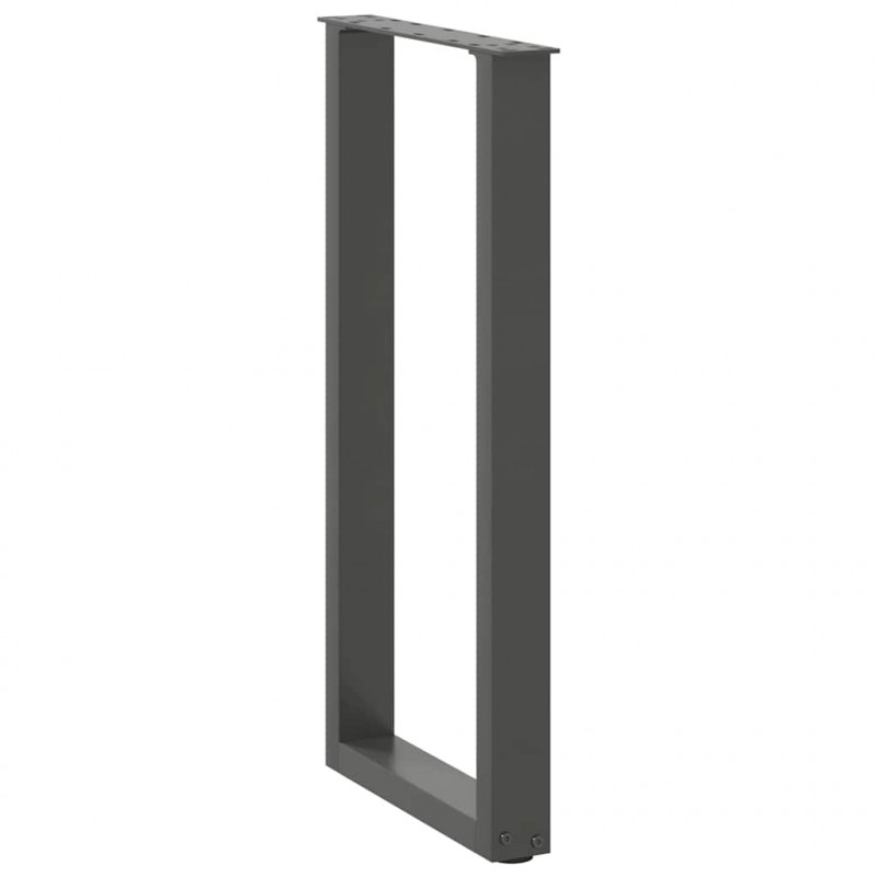 Nogi do stołu konsolowego w kształcie litery U 2 szt. Antracyt 38x(72-73) cm Stal