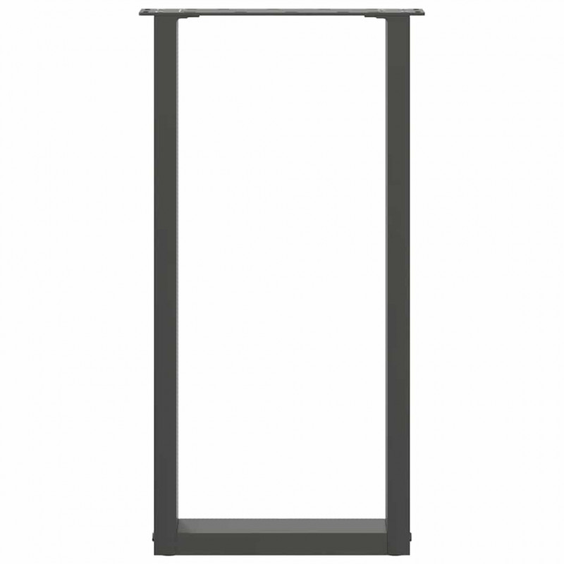 Nogi do stołu konsolowego w kształcie litery U 2 szt. Antracyt 38x(72-73) cm Stal