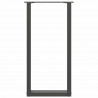 Nogi do stołu konsolowego w kształcie litery U 2 szt. Antracyt 38x(72-73) cm Stal
