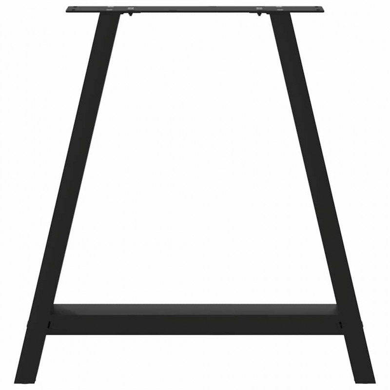 Nogi do stołu jadalnego w kształcie litery A 2 szt. Czarne 70x(72-73) cm Stal