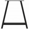 Nogi do stołu jadalnego w kształcie litery A 2 szt. Czarne 70x(72-73) cm Stal