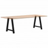 Nogi do stołu jadalnego w kształcie litery A 2 szt. Czarne 70x(72-73) cm Stal