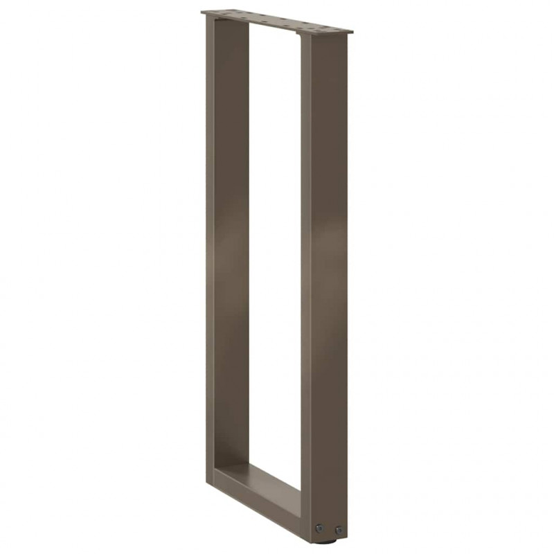Nogi do stołu konsolowego w kształcie litery U 2 szt. Naturalna stal 38x(72-73) cm Stal