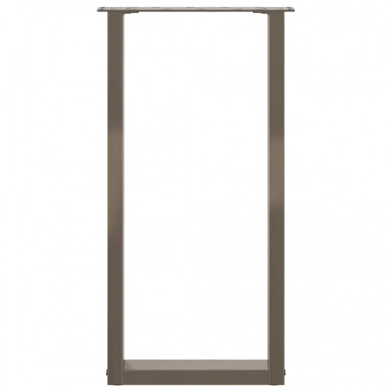 Nogi do stołu konsolowego w kształcie litery U 2 szt. Naturalna stal 38x(72-73) cm Stal