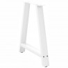 Nogi do stołu jadalnego w kształcie litery A 2 szt. Białe 70x(72-73) cm Stal