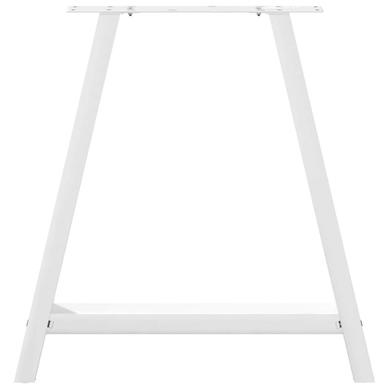 Nogi do stołu jadalnego w kształcie litery A 2 szt. Białe 70x(72-73) cm Stal