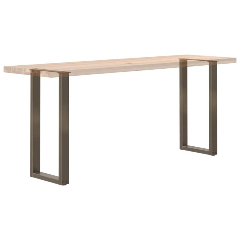 Nogi do stołu konsolowego w kształcie litery U 2 szt. Naturalna stal 38x(72-73) cm Stal