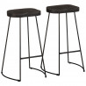 Hokery barowe 2 szt. Czarny 45x40x78 cm Drewno lite Mango