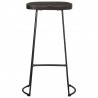 Hokery barowe 2 szt. Czarny 45x40x78 cm Drewno lite Mango