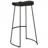 Hokery barowe 2 szt. Czarny 45x40x78 cm Drewno lite Mango