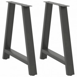 Nogi do stołu jadalnego w kształcie litery A 2 szt. Antracyt 70x(72-73) cm Stal