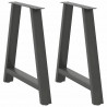 Nogi do stołu jadalnego w kształcie litery A 2 szt. Antracyt 70x(72-73) cm Stal