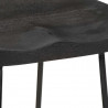 Hokery barowe 2 szt. Czarny 45x40x78 cm Drewno lite Mango
