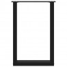 Nogi do stołu jadalnego w kształcie litery U 2 szt. Czarne 50x(72-73) cm Stal