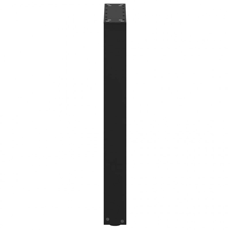Nogi do stołu jadalnego w kształcie litery U 2 szt. Czarne 50x(72-73) cm Stal