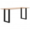 Nogi do stołu jadalnego w kształcie litery U 2 szt. Czarne 50x(72-73) cm Stal