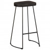 Hokery barowe 2 szt. Czarny 45x40x78 cm Drewno lite Mango