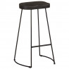 Hokery barowe 2 szt. Czarny 45x40x78 cm Drewno lite Mango