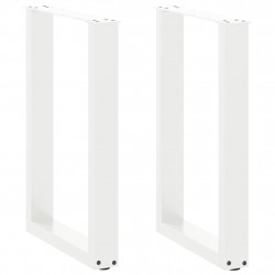 Nogi do stołu jadalnego w kształcie litery U 2 szt. Białe 50x(72-73) cm Stal