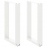 Nogi do stołu jadalnego w kształcie litery U 2 szt. Białe 50x(72-73) cm Stal