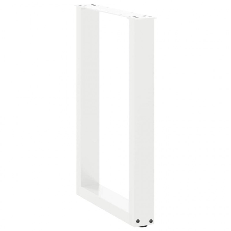 Nogi do stołu jadalnego w kształcie litery U 2 szt. Białe 50x(72-73) cm Stal
