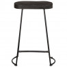 Hokery barowe 2 szt. Czarny 45x40x62 cm Drewno lite Mango