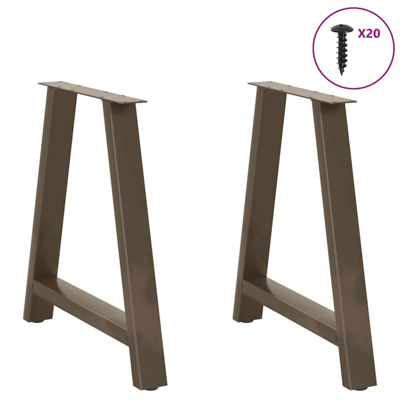 Nogi do stołu jadalnego w kształcie litery A 2 szt. 70x(72-73) cm Stal