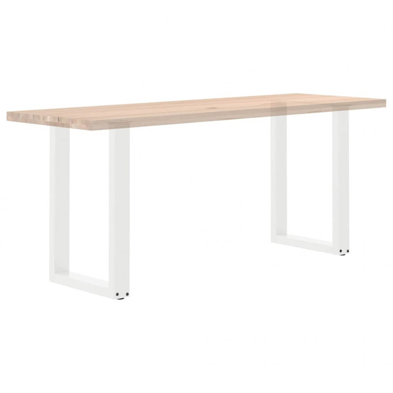 Nogi do stołu jadalnego w kształcie litery U 2 szt. Białe 50x(72-73) cm Stal