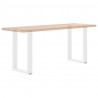 Nogi do stołu jadalnego w kształcie litery U 2 szt. Białe 50x(72-73) cm Stal