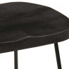 Hokery barowe 2 szt. Czarny 45x40x62 cm Drewno lite Mango