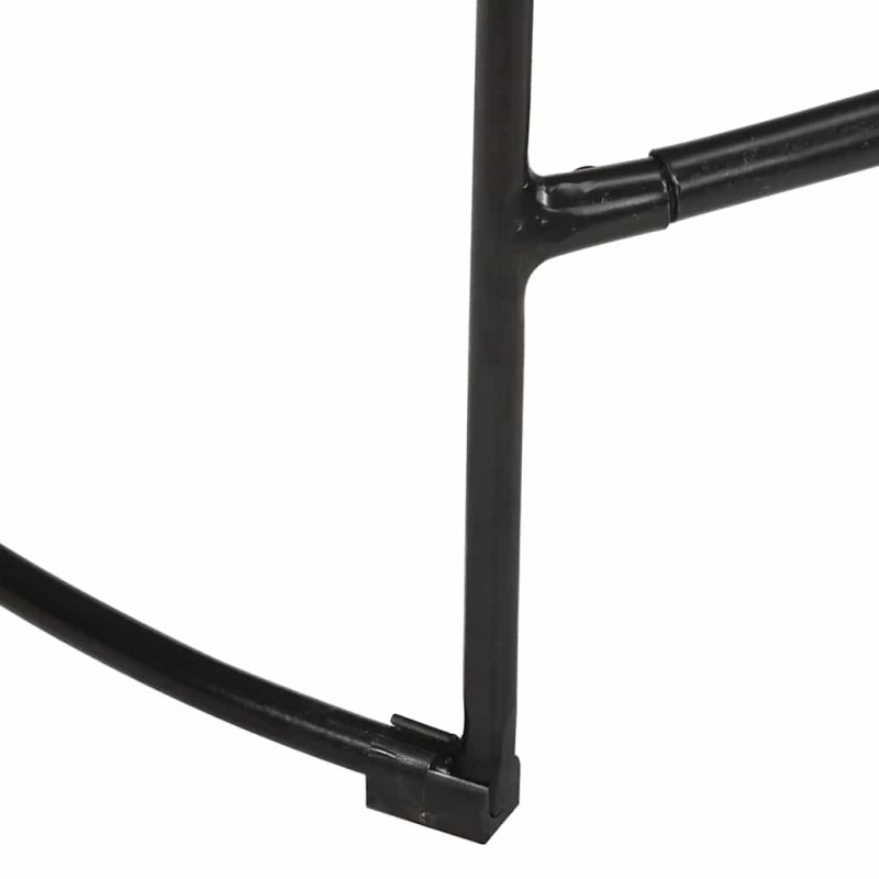 Hokery barowe 2 szt. Czarny 45x40x62 cm Drewno lite Mango