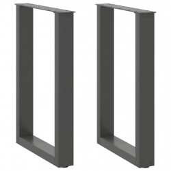 Nogi do stołu jadalnego w kształcie litery U 2 szt. Antracyt 50x(72-73) cm Stal